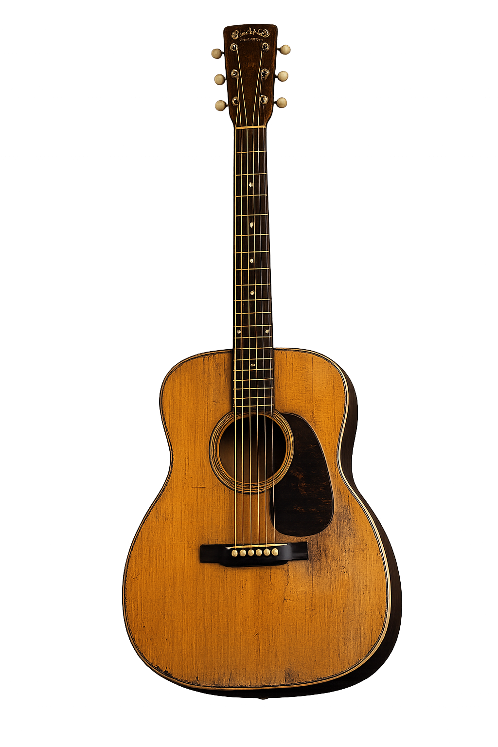 Guitar owner photographing serial number and documentation for a proof-of-ownership packet.